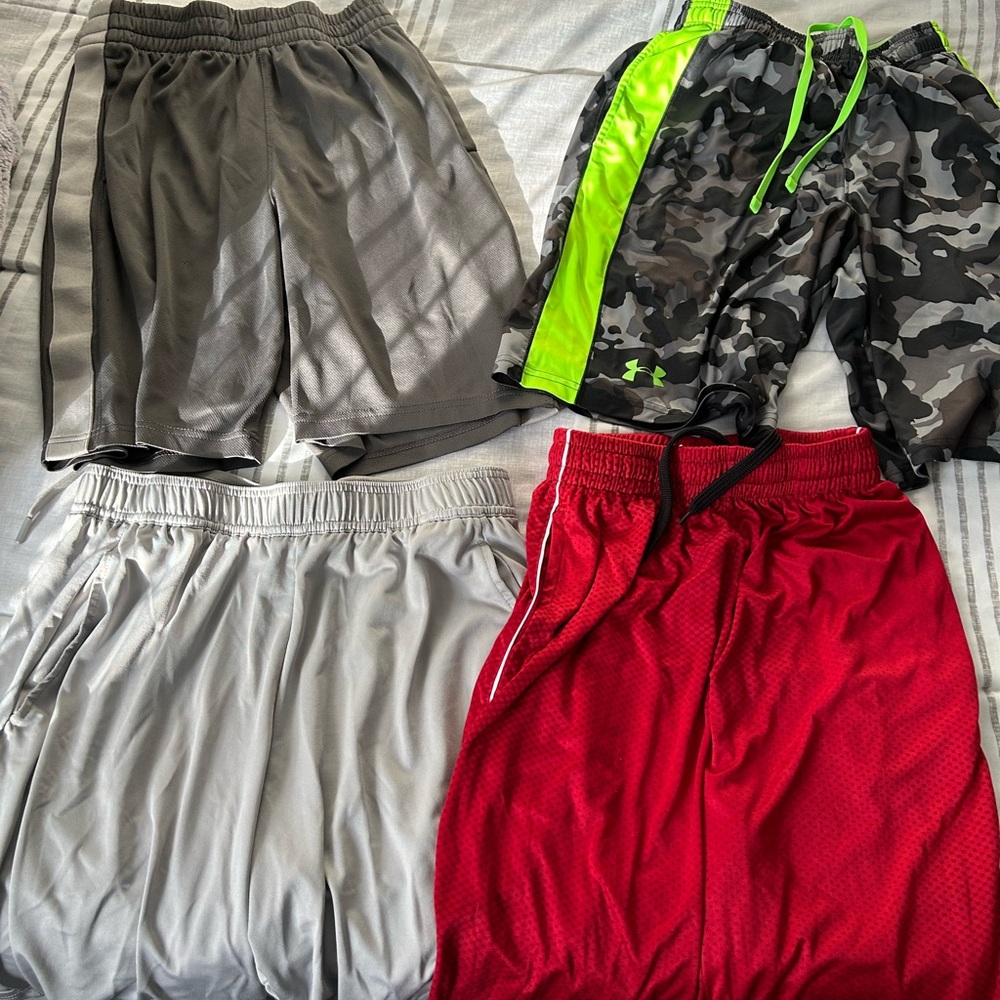 Under Armour Men's Shorts Set - Gray, Red, Camouflage with Neon Green